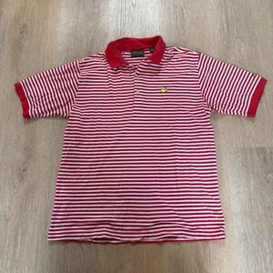 Vintage Masters Collection Large‎ Polo Short Sleeve Golf Shirt Red White Cotton